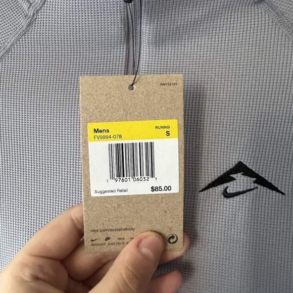Nike Trail Men's DRI-FIT 1/2 Zip Mid Layer Top Grey Size Small FV9994-078 NEW - Picture 3 of 3